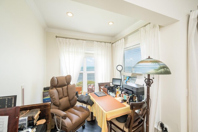 5960 Peninsular Ave Unit 108, Stock Island, FL 33040 - office featuring crown molding and recessed lighting