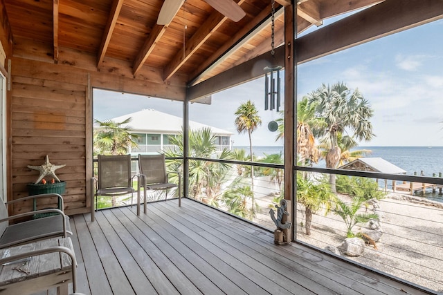 794 Narragansett Ln, Key Largo, FL 33037 - wooden deck featuring a water view
