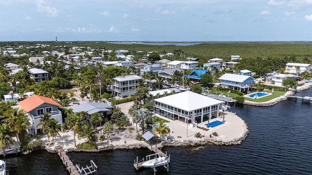 794 Narragansett Ln, Key Largo, FL 33037 - aerial view of a large body of water and a pool