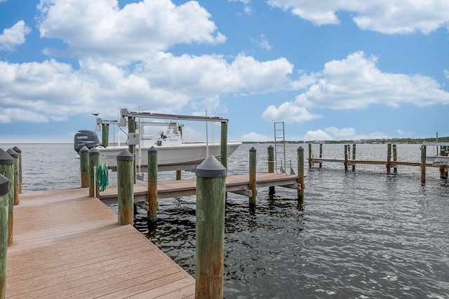 794 Narragansett Ln, Key Largo, FL 33037 - dock area featuring a water view and boat lift