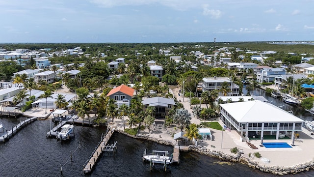794 Narragansett Ln, Key Largo, FL 33037 - aerial view of residential area with a nearby body of water