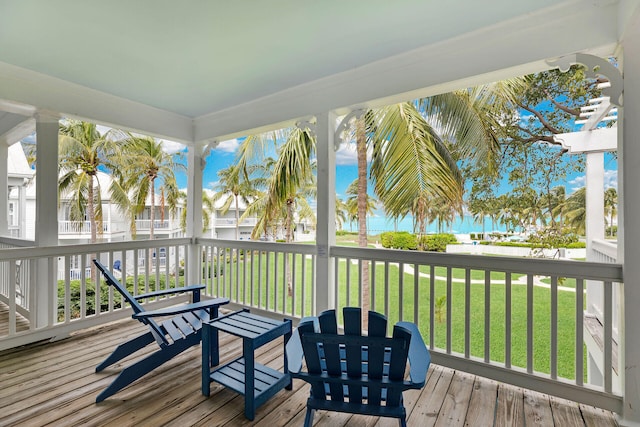 view of sunroom / solarium