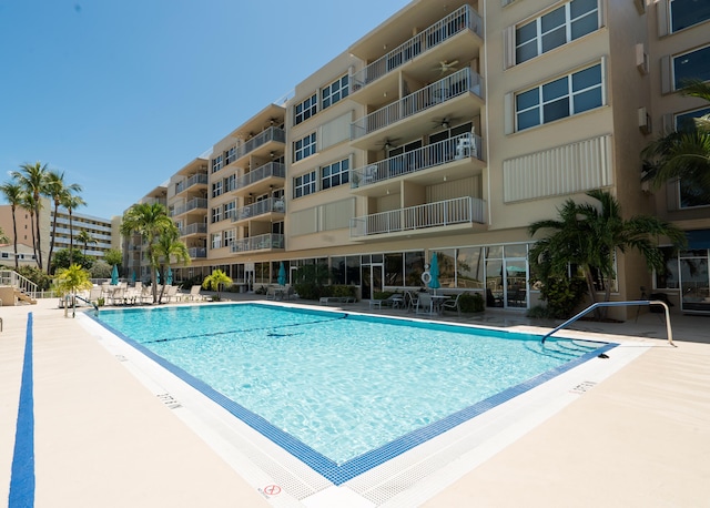 view of pool with a patio