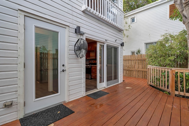 view of wooden deck