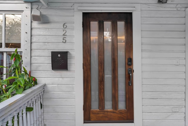 view of doorway to property