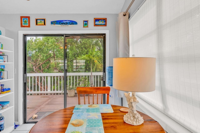 view of dining room