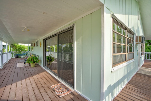 deck featuring a porch