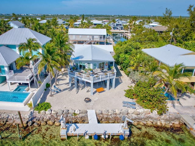 drone / aerial view featuring a residential view