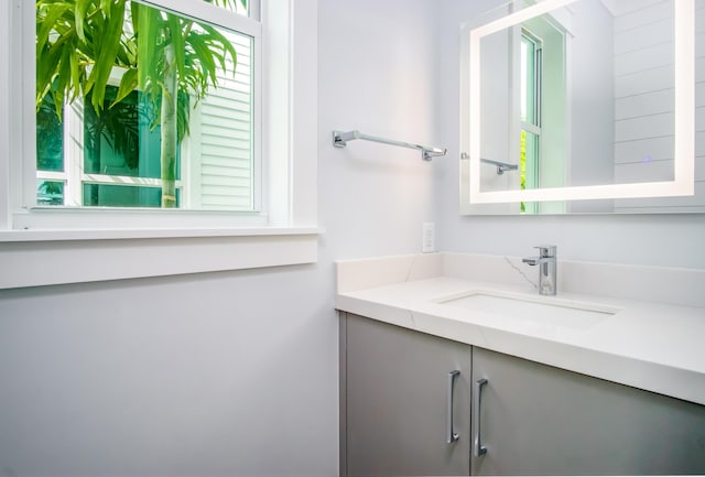 bathroom with vanity