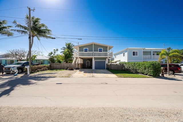 view of front facade with a garage