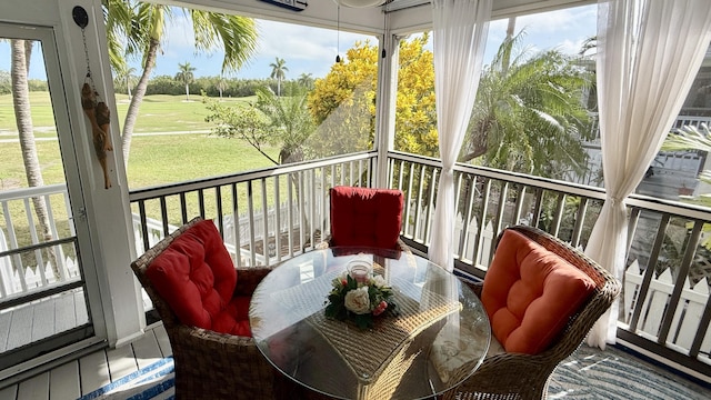 view of sunroom