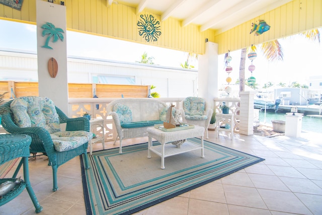 view of patio / terrace with an outdoor hangout area