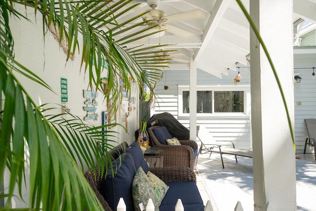 421 United St, Key West, FL 33040 - view of patio with ceiling fan
