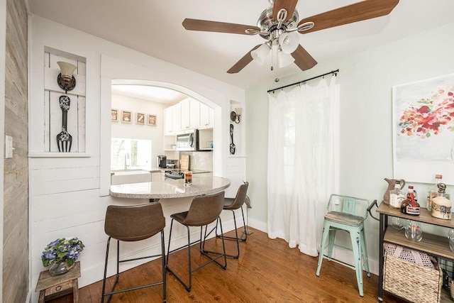 421 United St, Key West, FL 33040 - dining space featuring dark hardwood / wood-style floors and sink
