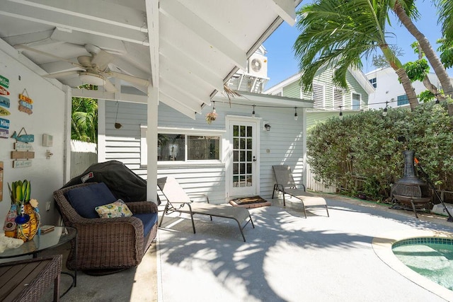 421 United St, Key West, FL 33040 - view of patio with ceiling fan