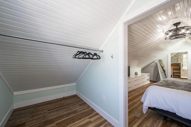 421 United St, Key West, FL 33040 - bedroom with lofted ceiling, crown molding, and dark hardwood / wood-style flooring