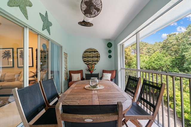 view of sunroom