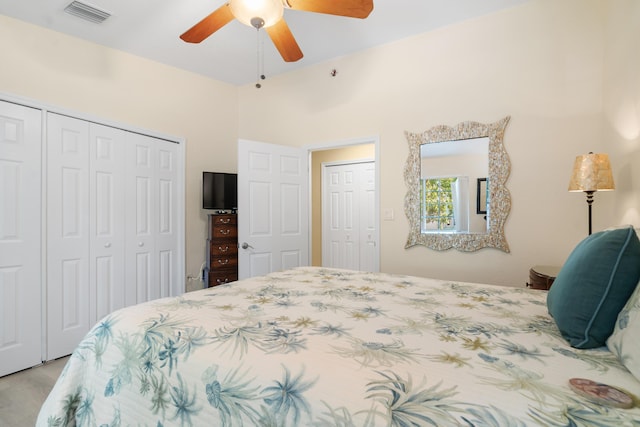 bedroom with ceiling fan