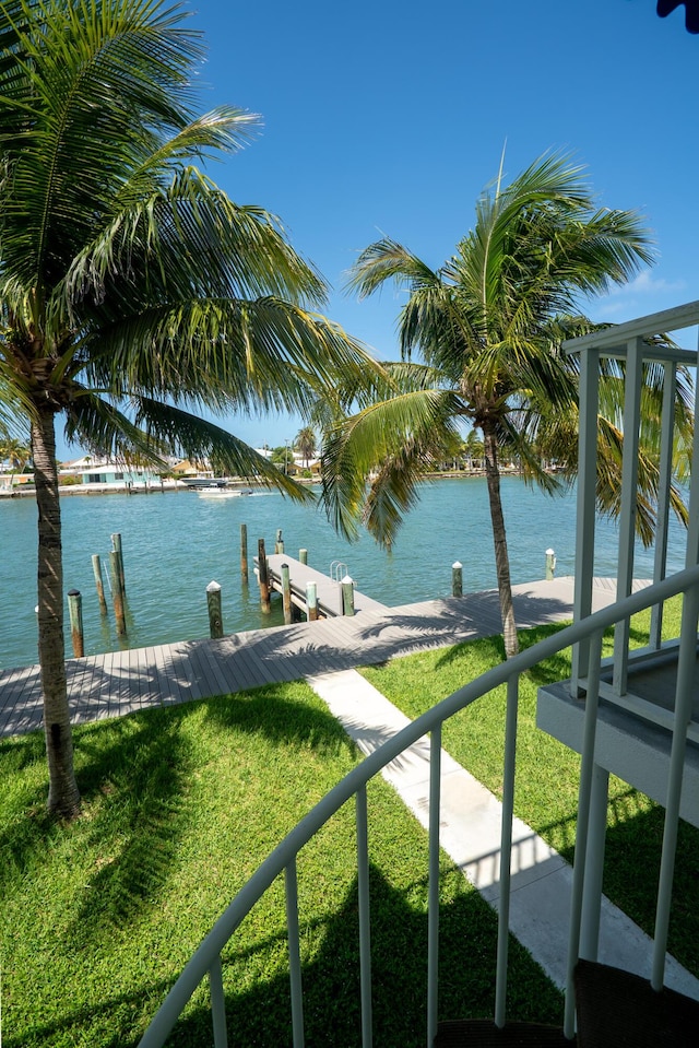 95 Coco Plum Dr Unit 1A, Marathon, FL 33050 - water view featuring a boat dock