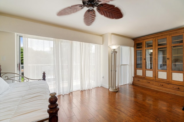 95 Coco Plum Dr Unit 1A, Marathon, FL 33050 - bedroom featuring wood finished floors and ceiling fan