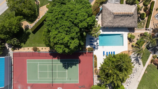 95 Coco Plum Dr Unit 1A, Marathon, FL 33050 - view from above of property with a pool area