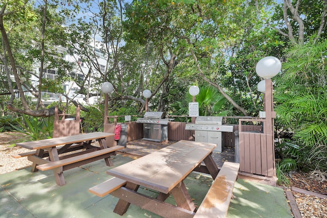 1901 S Roosevelt Blvd Unit 104N, Key West, FL 33040 - view of patio featuring outdoor dining space and grilling area