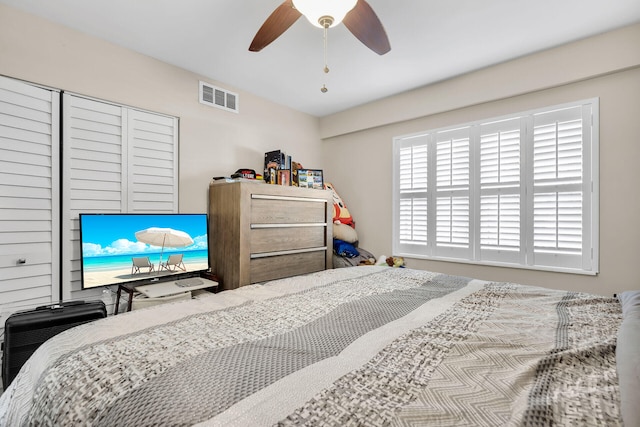 1901 S Roosevelt Blvd Unit 104N, Key West, FL 33040 - bedroom featuring a ceiling fan