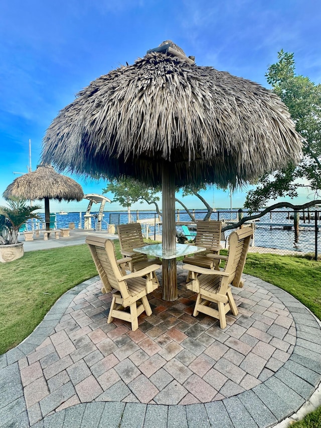 101620 Overseas Hwy Unit 11N, Key Largo, FL 33037 - view of patio with outdoor dining space and a gazebo