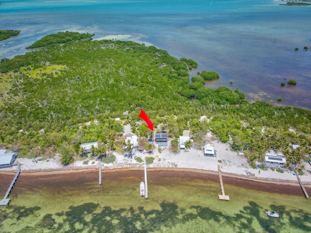 10 W Cook, Big Pine, FL 33043 - birds eye view of property featuring a water view