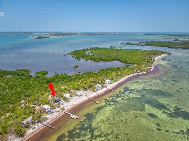 10 W Cook, Big Pine, FL 33043 - birds eye view of property featuring a water view
