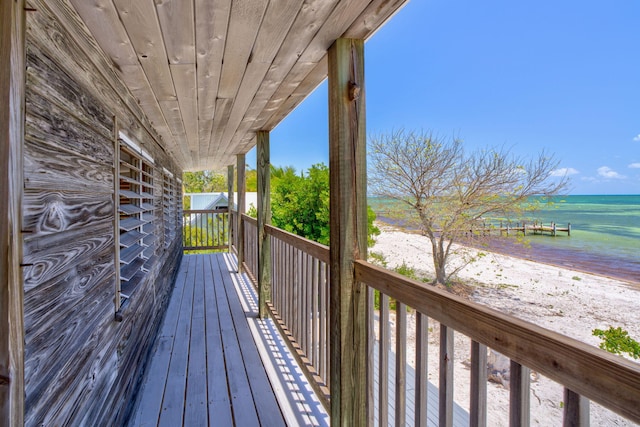 10 W Cook, Big Pine, FL 33043 - deck featuring a beach view and a water view