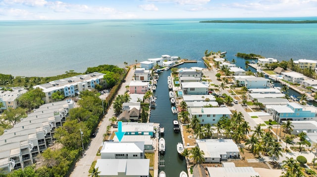drone / aerial view of a nearby body of water