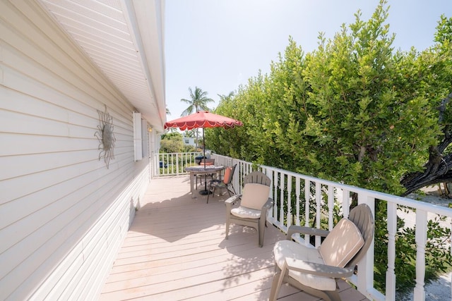 view of wooden deck