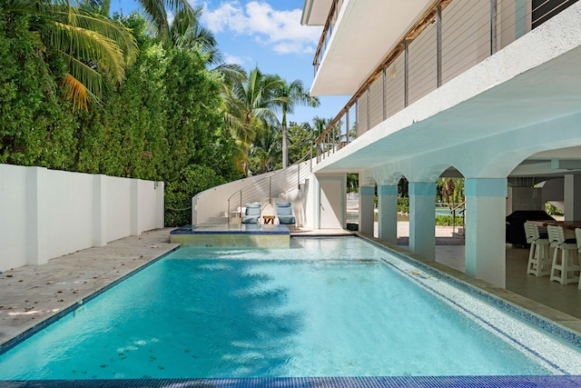 view of pool with a patio area