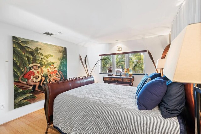 bedroom featuring light hardwood / wood-style flooring