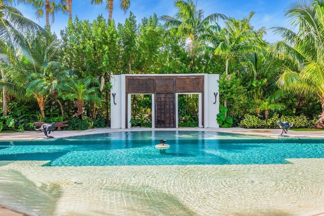 view of pool with a patio area