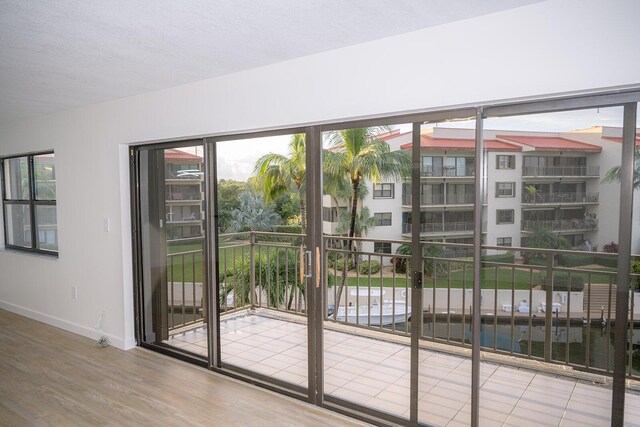 entryway featuring hardwood / wood-style flooring