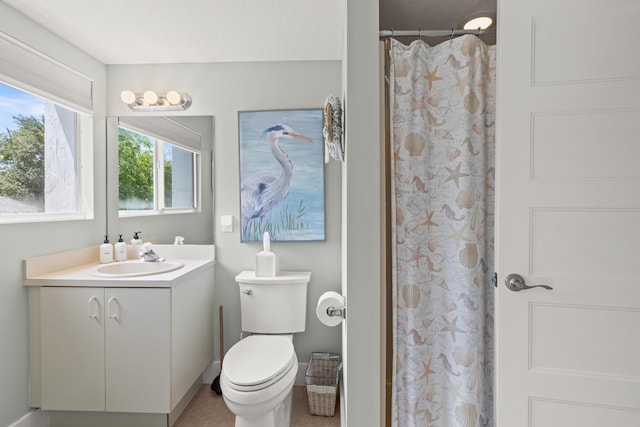 95 Coco Plum Dr Unit 5D, Marathon, FL 33050 - full bath featuring vanity, toilet, and a shower with shower curtain