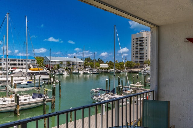 95 Coco Plum Dr Unit 5D, Marathon, FL 33050 - water view with a boat dock