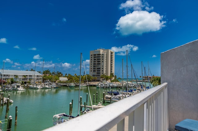 95 Coco Plum Dr Unit 5D, Marathon, FL 33050 - water view with a boat dock