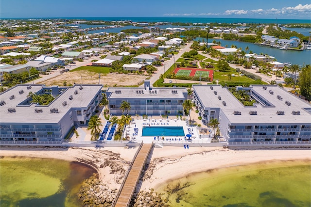 201 E Ocean Dr Unit 3-311, Key Colony, FL 33051 - drone / aerial view of a nearby body of water and a pool