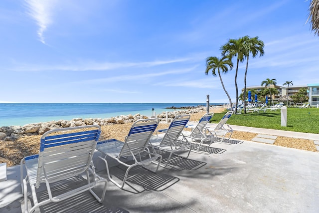 1101 W Ocean Dr Unit 29, Key Colony, FL 33051 - view of patio / terrace with a water view