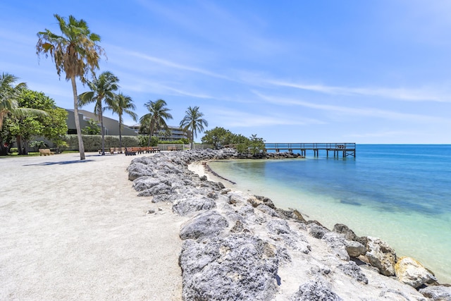 1101 W Ocean Dr Unit 29, Key Colony, FL 33051 - water view featuring local beach