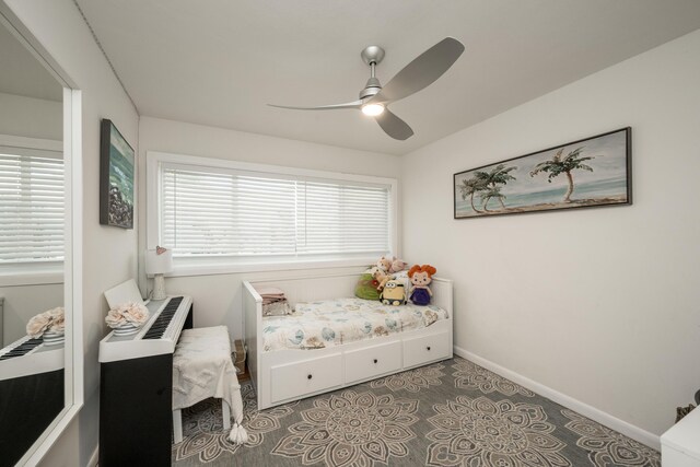 1205 11th St, Key West, FL 33040 - bedroom with a ceiling fan and baseboards
