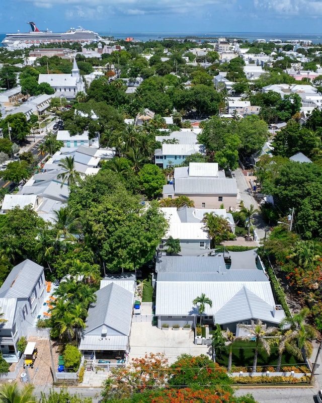 drone / aerial view with a residential view