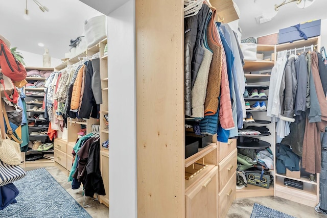 walk in closet featuring visible vents