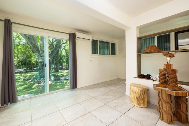 interior space with a wall unit AC