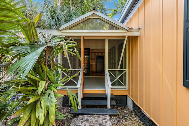 view of doorway to property