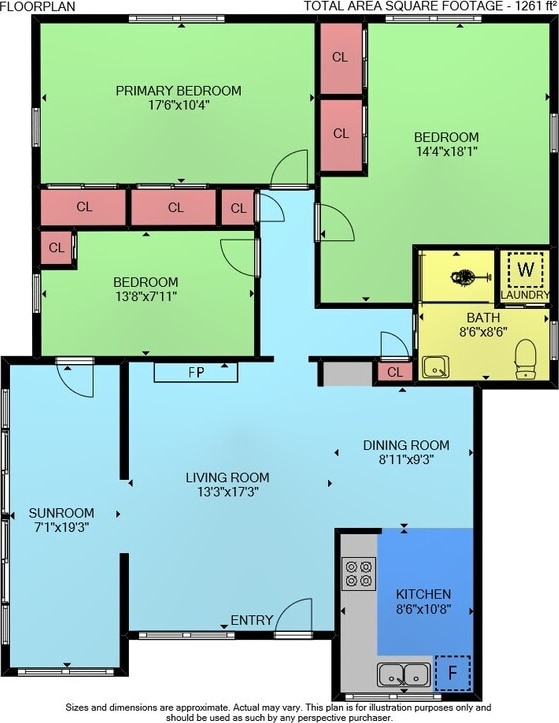 1412 Johnson St, Key West, FL 33040 - view of floor plan / room layout