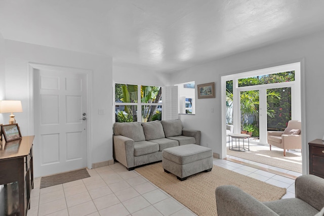 1412 Johnson St, Key West, FL 33040 - living area featuring light tile patterned floors and baseboards